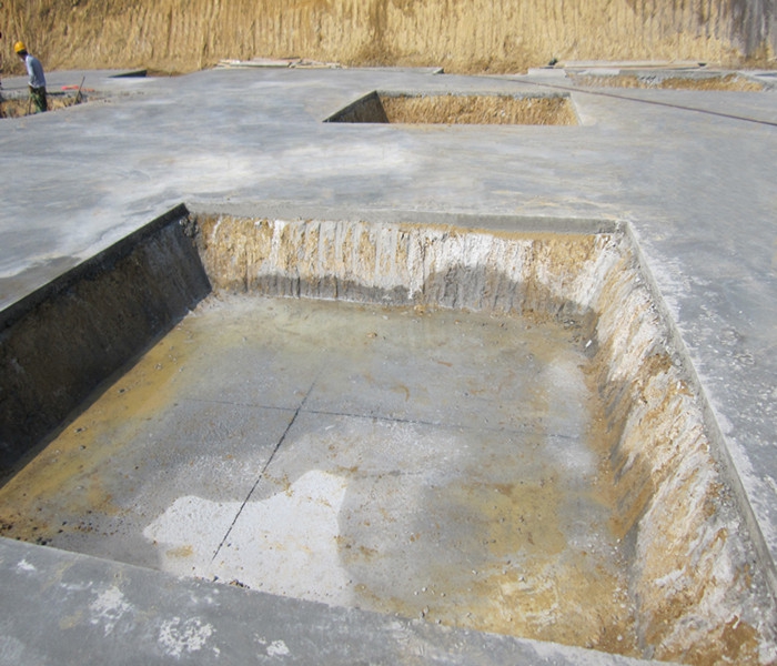 南昌市建筑設(shè)計(jì)研究院總部辦公大樓工程筏板基礎(chǔ)下柱墩找平、彈線